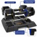 AyeKu Adjustable Dumbbell Set 2.5 12.5lb Dumbbells for Men and Women,Fast Adjust Weight by Turning Handle,Black Dumbbell with Tray Suitable for Full Body Workout Fitness Pair - BHUHBH15Q
