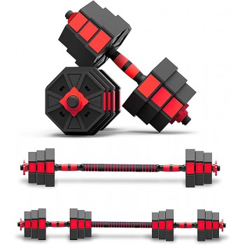 BIERDORF Adjustable Dumbbells Barbells 2 in 1 44 45 66lbs for Home Gym Office Free Weights Dumbbells Set for Body Fitness and Exercise Training… - BABIL9WQJ