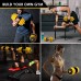 CDCASA Adjustable Dumbbells Free Weight Set Dumbbell Barbell 2 in 1 Easy Assembly and Save Space Home Gym Equipment for Men and Women（44 55 66 88） - BX4O9XV0Z
