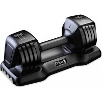 Dripex Adjustable Dumbbells Free Weights 25 lbs,20 lbs,15 lbs,10 lbs,5 lbs Stylish Weights Dumbbells,Fast Adjustable Single Dial Dumbbell with Anti-Slip Handle & Tray for Home Gym Workout. - B4Q1P80AU