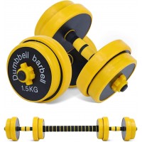 Fuxion 22LB Adjustable Dumbbell Barbell Pair | Free 2-in-1 Set Non-Slip Neoprene Purpose Home Gym Office | | Hand Weights 22 LB or 11 LB 22 pounds Total 11 Each - BAYCTLN7S