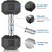 JOLISTEN Rubber Encased Cast Iron Hex Dumbbells Home Gym Exercise & Fitness Workout Weights Dumbbell - BJQMEVHDD