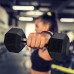 JOLISTEN Rubber Encased Cast Iron Hex Dumbbells Home Gym Exercise & Fitness Workout Weights Dumbbell - BJQMEVHDD