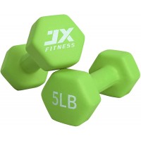 JX FITNESS Dumbbells Hand Weights Set of 2-Neoprene Coated Exercise Fitness Dumbbells for Home Gym Equipment Workouts Strength Training Free Weights for Women Men Seniors Teens and Youth 2lb 3lb 5lb 8lb,Pounds - BAWRGS4IN