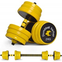Nice C Adjustable Dumbbell Barbell Weight Pair Free Weights 2-in-1 Set 22-33-44-55-66-88 Non-Slip All-Purpose Home GymBarbell 66lb or Dumbbell 33lb Set - BTN4LG350