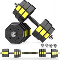 PANMAX Adjustable Dumbbells Barbell Set of 2 UP to 44 66 lbs Free Weight Set with Connector 3 in 1 Dumbbell Barbells Set for Home Gym Fitness Exercises for Men Women - B7BT5BZQ0