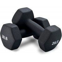 PITHAGE Barbell Neoprene Coated Dumbbell Pair Portable Weights for Home Gym Hand Weight - BDZKU4RJD