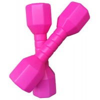 PXRJE 2Pcs Dumbbells for Children,PE Hand Weights Fitness Equipment Children Exercise Fitness Sport Toy.Rose Red - B3ZMTCI4R