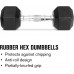 Rubber Hex Dumbbell - BQD74ZX05