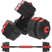 SogesPower Adjustable Dumbbells Set with Connector 66lbs Weight Dumbbells Pair for Office Home Gym Barbells Weights for Men Women Gym Workout Fitness Exercise - BQ04M59PJ