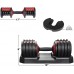 Vergo Adjustable Dumbbell Weights 44 lbs Each Quick Adjust Dumb Bells for Home Gym Strength Training Free Weights Fitness Single - BT0G489EC