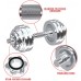 VIVITORY Fitness Dumbbells Set Adjustable Weight Sets up to 44 66Lbs with Metal Connecting Rod Used As Barbell Chromed Weights Hardcover Gift Box Home Gym Work Out Training Equipment - BMNW6NGYC