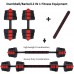 wolfyok Dumbbells Set Adjustable Weights 3-in-1 Set Barbell 44Lb 66Lb Home Gym Equipment for Men Women Gym Workout Fitness Exercise with Connecting Rod - BPE1BNII3