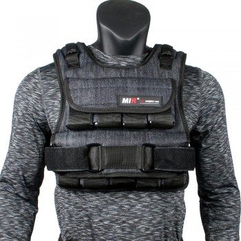miR Air Flow Weighted Vest with Zipper Option 20lbs 60lbs Solid Iron Weights - BP1PR031U