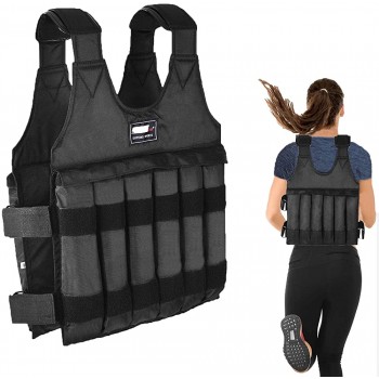UINKISY Adjustable Weight Vest Max Loading 110lbs 12 SandbagsEmpty Pockets -Not Including Sand Wide Shoulder Design Exercise Vest Outdoor Sports Vest for Running and Walking Exercises Oxford cloth - BA3AHJLYX
