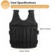 Zerone Weighted Vest Adjustable Exercise Weighted Vestfor Workout Fitness Resistance Training BoxingWeights not Included - BKWFL6ZVT
