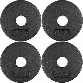 A2ZCARE Standard Cast Iron Weight Plates 1-Inch Center-Hole for Adjustable Dumbbells Standard Barbell 1.25 2.5 5 7.5 10 15 20 Single Pair and Four - BGG0FXJJJ