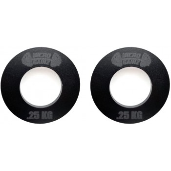Micro Gainz .25KG Pair of Olympic Kilogram Fractional Steel Weight Plates- Designed for Olympic Barbells Used for Strength Training and Micro Loading Made in the USA - BGLD72PKQ