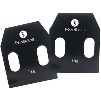 Sveltus Steel Plates with Handles 7kg Adult Unisex Black One Size - BCVKUOE78