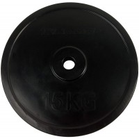 TUNTURI Unisex's Rubber 15.0kg Single Plate Black 15 kg - BCDMMD6SQ