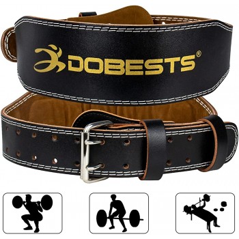DOBESTS Weight Lifting Belt for Men Women's Heavy Weight Lifting，4 Inch Wide Lifting Belt Weight Belt,100% Leather Material Gym Belt，Workout Belt For Men Lifting,Gym & Fitness Training Back Support Weight Lifting Belt - B2LBD3H0O