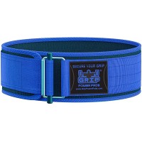 Grip Power Pads Weight Lifting Belt Olympic Lifting 4 Inches Wide Small 28"-32" Blue - BX5GEA87D