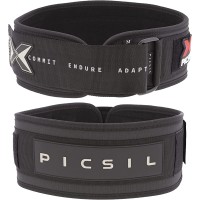 PICSIL Weight Lifting Belt Lumbar Support Great for Squats Clean Lunges Deadlift Thrusters Customizable Belt with Room for Patches Comfortable Waist - BXRUUU8PM