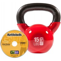 GoFit Premium Vinyl Dipped Kettle Bell with Introductory Training DVD 20 Pounds - BBINAX4FN