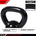 JFIT Kettlebell Weights Cast Iron – 20 Pounds Ballistic Exercise Core Strength Functional Fitness and Weight Training Set Free Weight Equipment Accessories - BCS13VSQQ