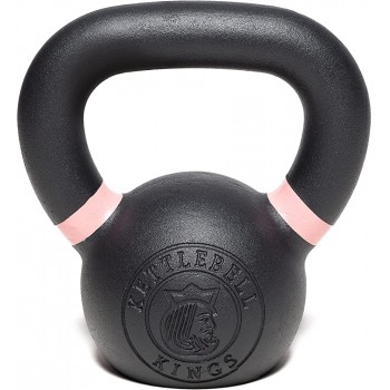 Kettlebell Kings | Kettlebell Weights & Kettlebell Set | Powder Coat Kettlebells For Women & Men | Durable Coating for Grip Strength Rust Prevention Longevity | American Style Weight Increments - BREDX4MBW