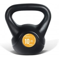 MBAT Black PE Kettlebell with Anti-slip Handle for Home Gym Fitness Exercise Weight Available: 5 10 15 20 LBS - BLI96FC2J