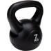 Mind Reader Kettlebell 7 KG Dumbbell Cast Iron Home Indoor Strength Training Equipment Black - B55DQ7EJS
