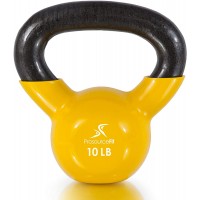 Prosource Fit Vinyl Coated Cast Iron Kettlebells for Full Body Fitness Workouts - BBQ6EJVO6