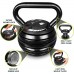 ProsourceFit Adjustable 40lb Cast Iron Kettlebell Weight Set for Home Gym Strength Training Black - B9NXAYONM