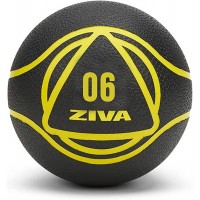 ZIVA Unisex_Adult Essentials Medicine Fitness Ball Black Yellow 6 kg - B9HT8342P