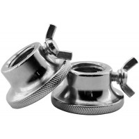 2 Pieces Barbell Collar Dumbbell Screw Clamps Spin-Lock Collars Screw Anti-Slip Spin-Lock Collar Screw Barbell Spin-lock Collar Screw Clamps for Barbell Dumbell Weight Lifting 2.5 cm Silver - BEJ0L6PLO