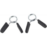 Alomejor 2 Pcs 25mm Barbell Spring Collar Clips Gym Weight Bar Dumbbell Lock Clamp Olympic Bar Quick Release Collar Clips for Weightlifting Training Exercise - B54ZACSSR