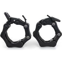 G · PEH One Pair Locking Olympic Barbell Clamps 2 Inch Quick Release Barbell Collar Clips for Gym Workout Weightlifting Fitness Training - BVATWWDIR