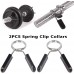 Spring Clip Collars,2Pcs 1-Inch 25mm 28mm 30mm Durable Cast Iron Barbell Clamps,Easy to Use,for Home Gym Indoor Sports Places and So on - BGMSMAWM5