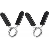 uxcell Spring Clip Collars 2Pcs 24mm Gym Weight Bar Barbell Spring Collar Clip Dumbbell Lock Clamp Tool - BVTQRFL0C