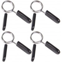 Wakauto 4Pcs 1-Inch Spring Clip Collars Barbell Clamps for Locking 1 Diameter Standard Bar for Olympics - BN1YPVG5Y