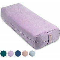 AJNA Yoga Bolster Pillow Luxurious 100% Vegan Suede or Organic Cotton Yoga Bolster for Restorative Yoga Rectangular Yoga Pillow with Carry Handle Machine Washable Cover - B5Y3EX406