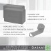 Gaiam Essentials Yoga Block 2 Pack & Yoga Strap Set Grey - B54OR5CYD