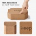 KEEP Cork Yoga Block-Resilient Solid Natural Cork,Non-Slip and Comfortable Ergonomic Design Edges Prefect for Yoga Practice Strength ExtendingSet of 1 - BP1A55SCG