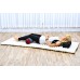 LEEWADEE Small Yoga Bolster Pilates Supportive Roll Cushion Neck Pillow Eco-Friendly Organic and Natural 21.5x6x6 inches Kapok - B4HDRF1M4