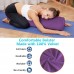 TokSay Yoga Bolster Pillow Buckwheat Meditation Pillow with Velvet Washable Cover Rectangular Meditation Cushion Used for Restorative Yoga Purple - BVT6KYMAN