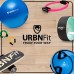 URBNFit Yoga Blocks 2 Pack Sturdy Foam Yoga Block Set with Strap for Exercise Pilates Workout Stretching Meditation Stability High Density Non Slip Brick Fitness Accessories - BFSJXIJ20