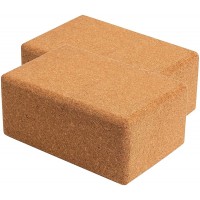 Volcano Cork Yoga Blocks 2 Pack Set -Natural Cork from Portugal 9x6x4 Yoga Blocks Non-Slip&Anti-Tilt for Women| Men Lightweight Odor-Resistant| Moisture-Proof Perfect Yoga Equipment - BMHVZIZIO