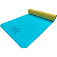 Cathe Aqua Eco-Friendly Extra Thick TPE Yoga Exercise Mat Perfect for yoga pilates floor exercises core training strength training stretching and meditation - B6MUON54T