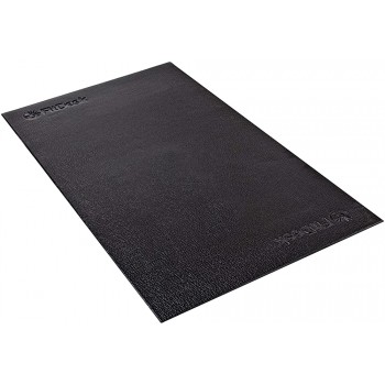 FitDesk Protective Floor Mat High Density PVC Construction Material for Heavy Equipment like Bikes No Bleeding on Carpets Lightweight and Easy to Roll Up Gym Mat Surface Area 48 by 27 Black - BJTSLN3YU